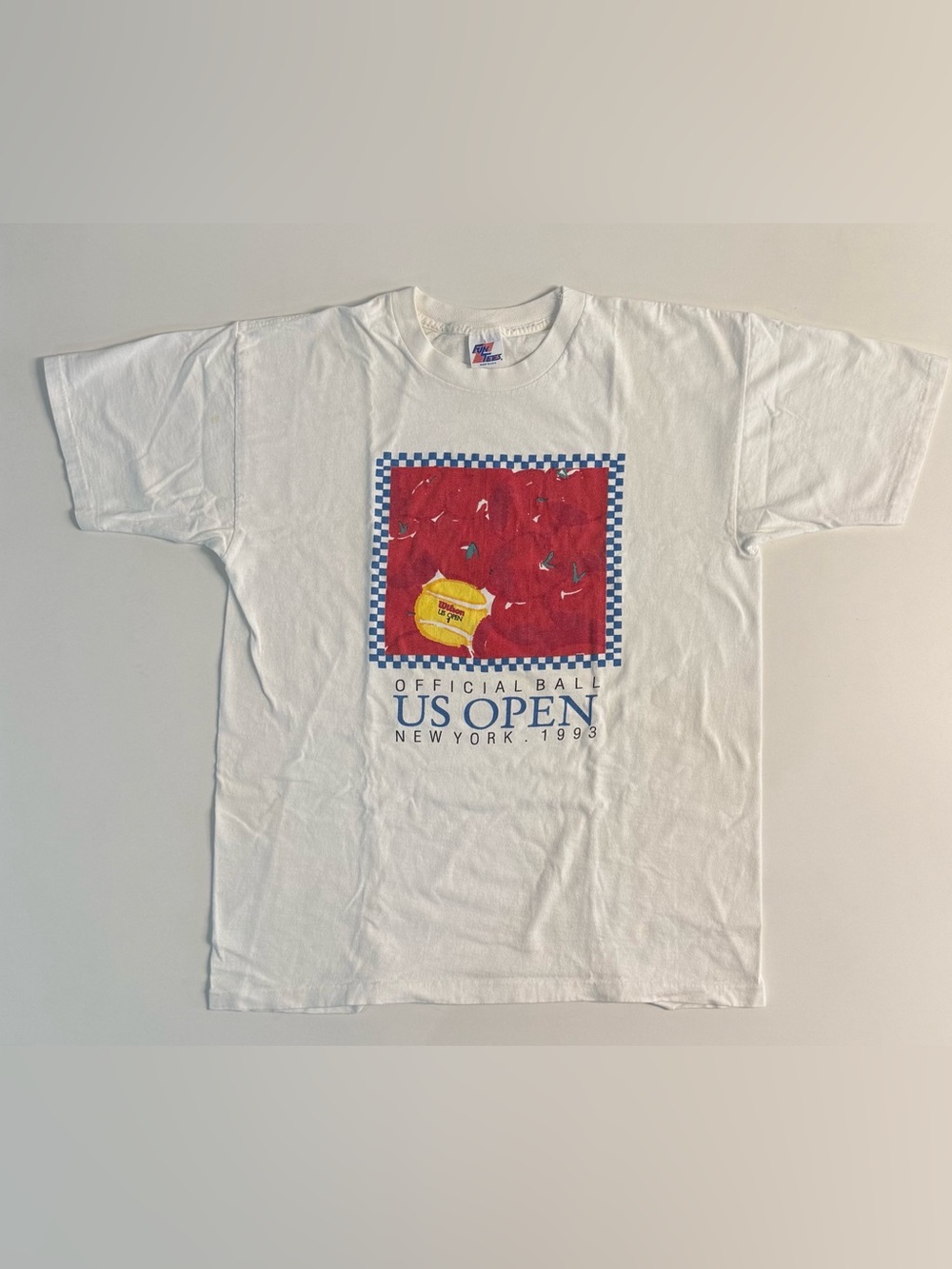 Vintage 1993 US Open New York T Shirt WILSON Official Ball Size L